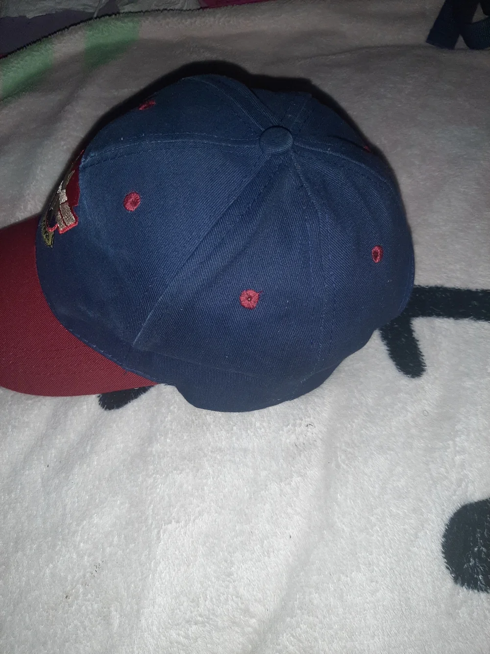 Captain MARVELS Navy and Maroon Baseball Cap with Star Crest